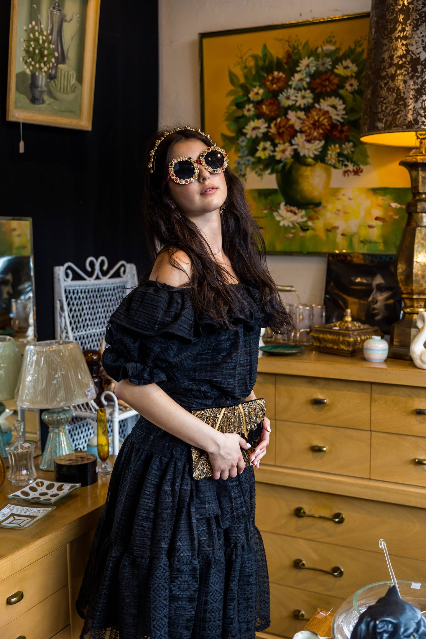 Black Lace Veranda Dress