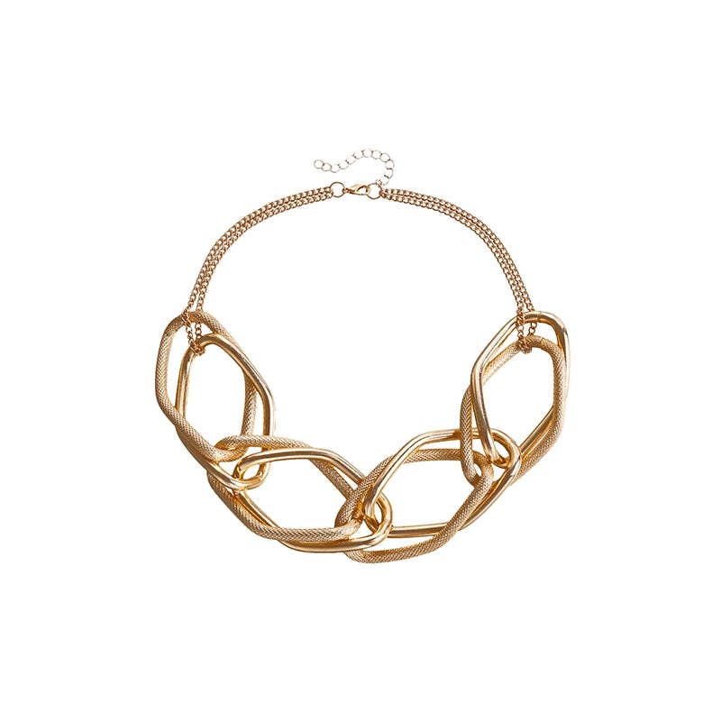 Gold Geometric Chain Necklace
