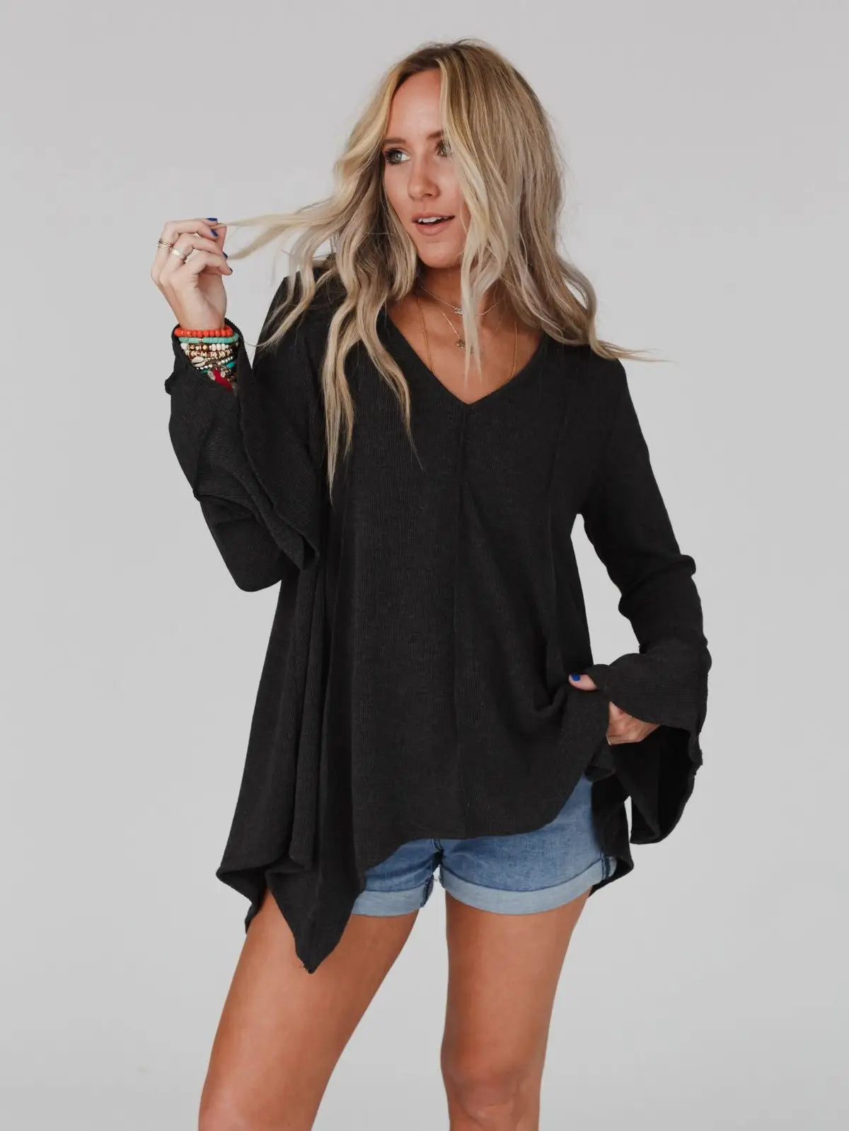 Long Bell Sleeve Top