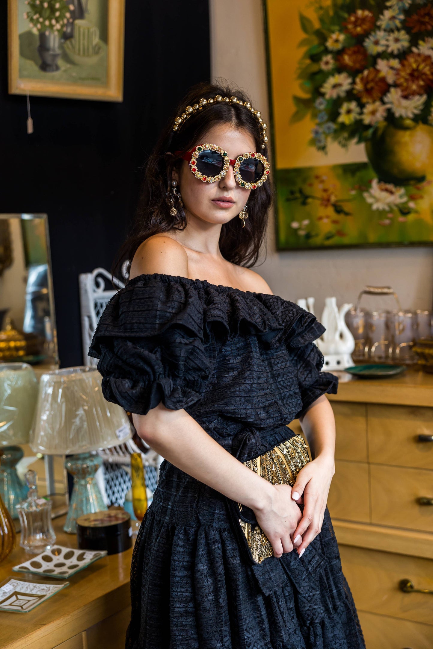 Black Lace Veranda Dress