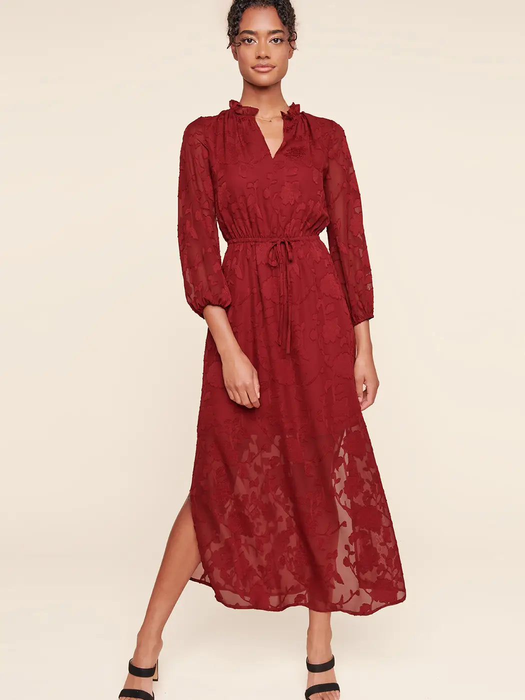 floral burnout maxi dress Celena Floral Burnout Maxi Dress (Women)