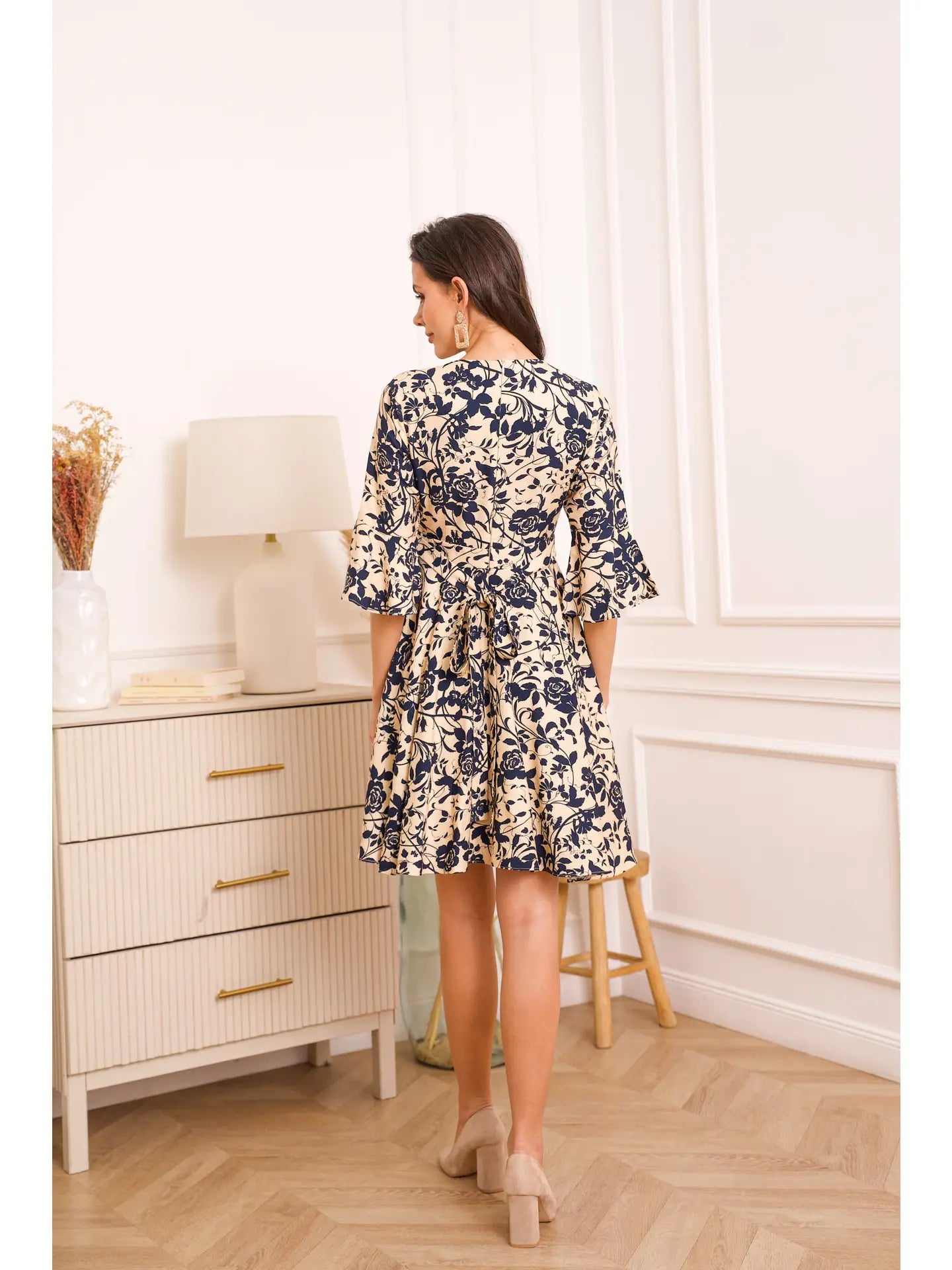 Floral Print Wrap Dress