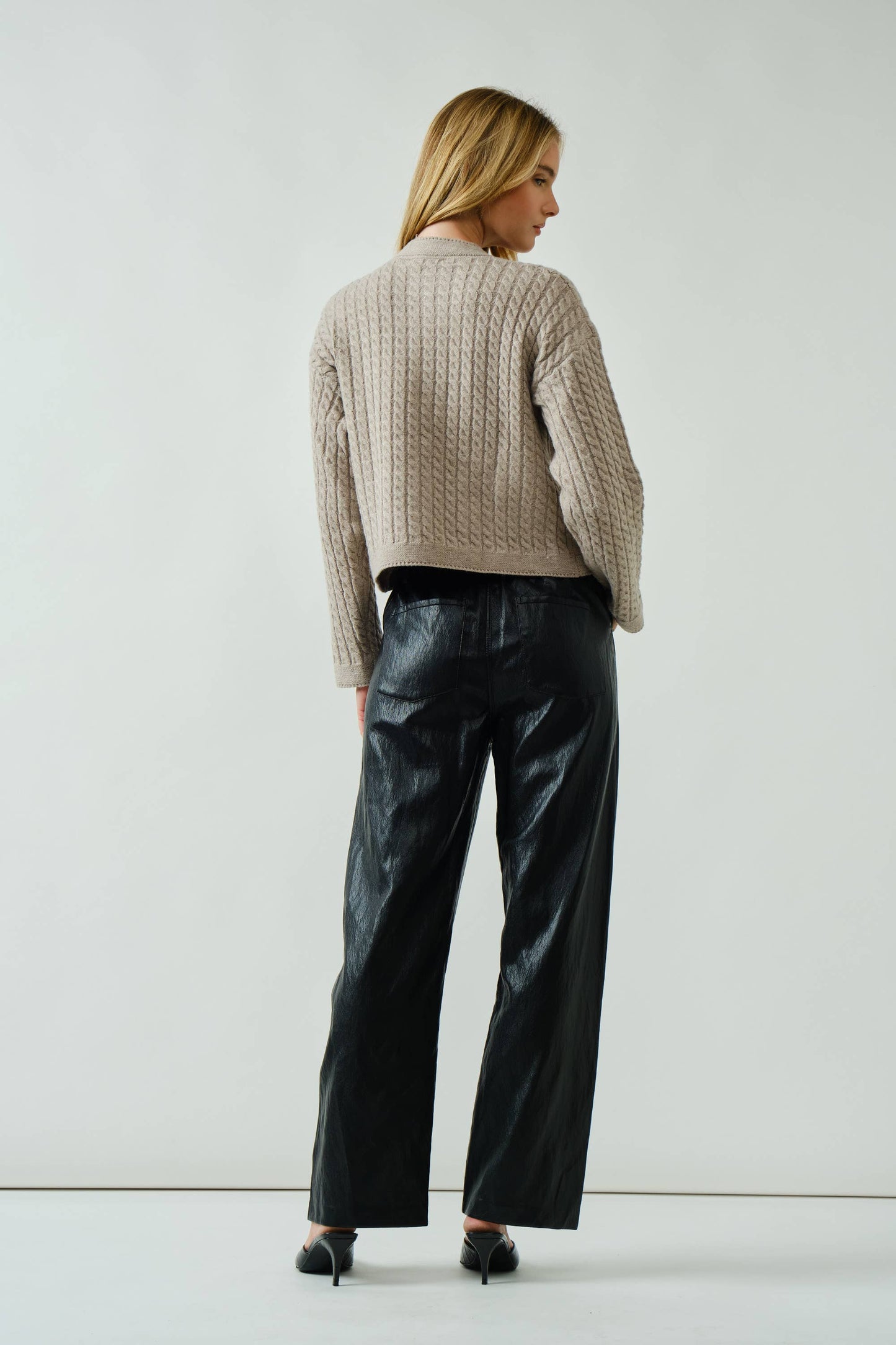 SUPER SOFT FAUX LEATHER STRAIGHT PANTS