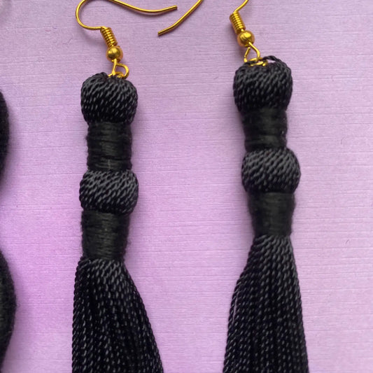 Black Tassel Earring