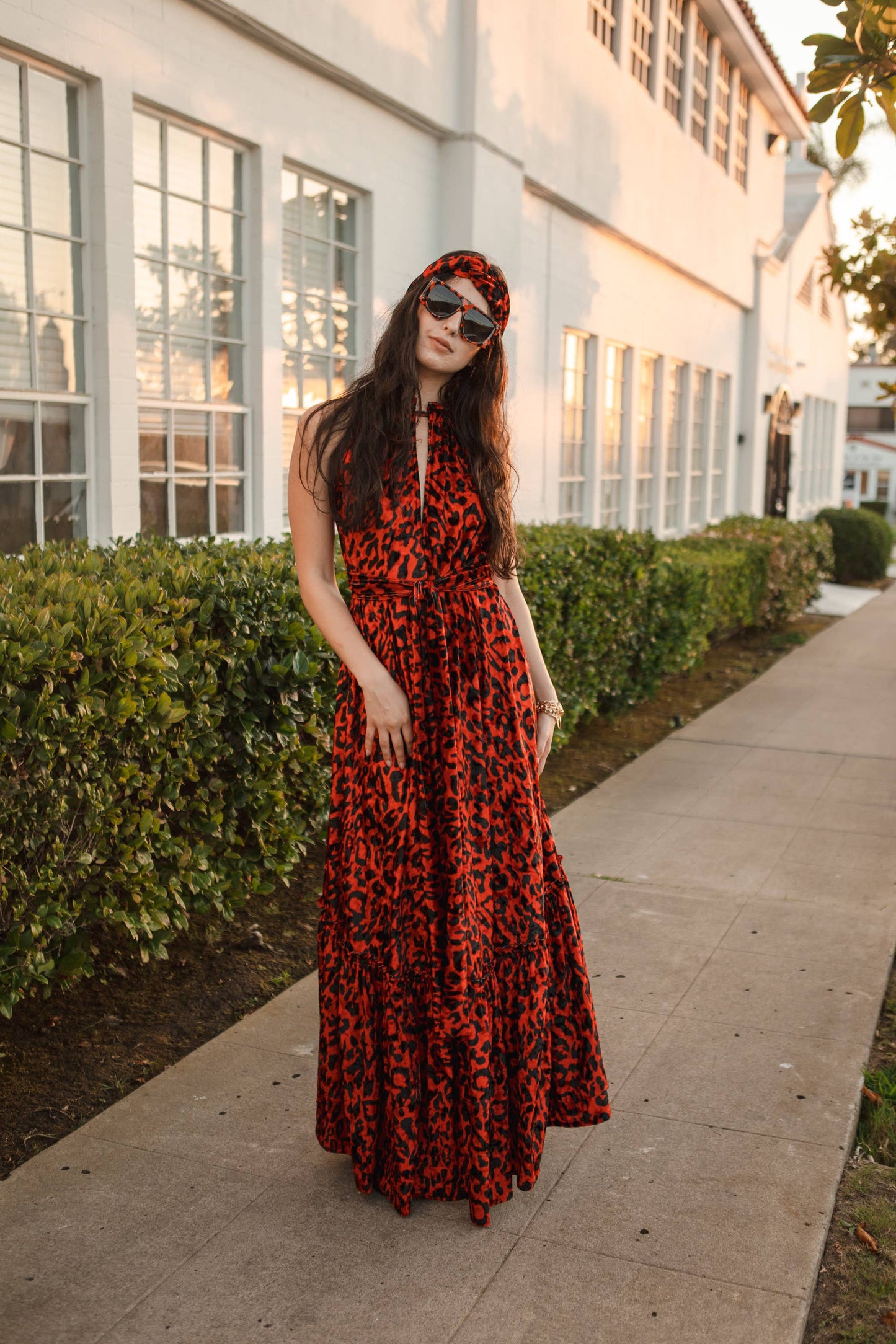 Vanya Rouge Maxi Dress