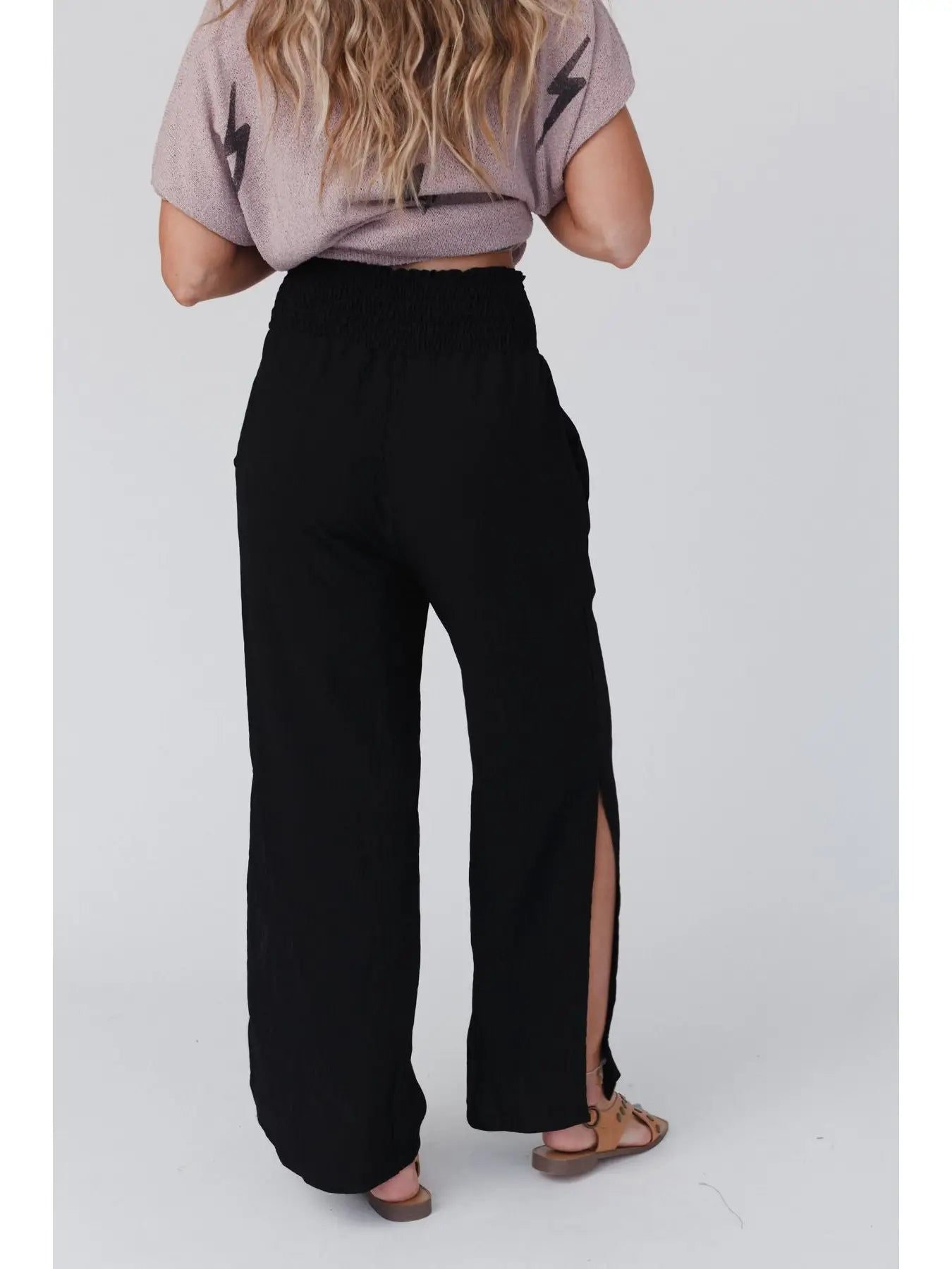 Slit Wide Leg Pant