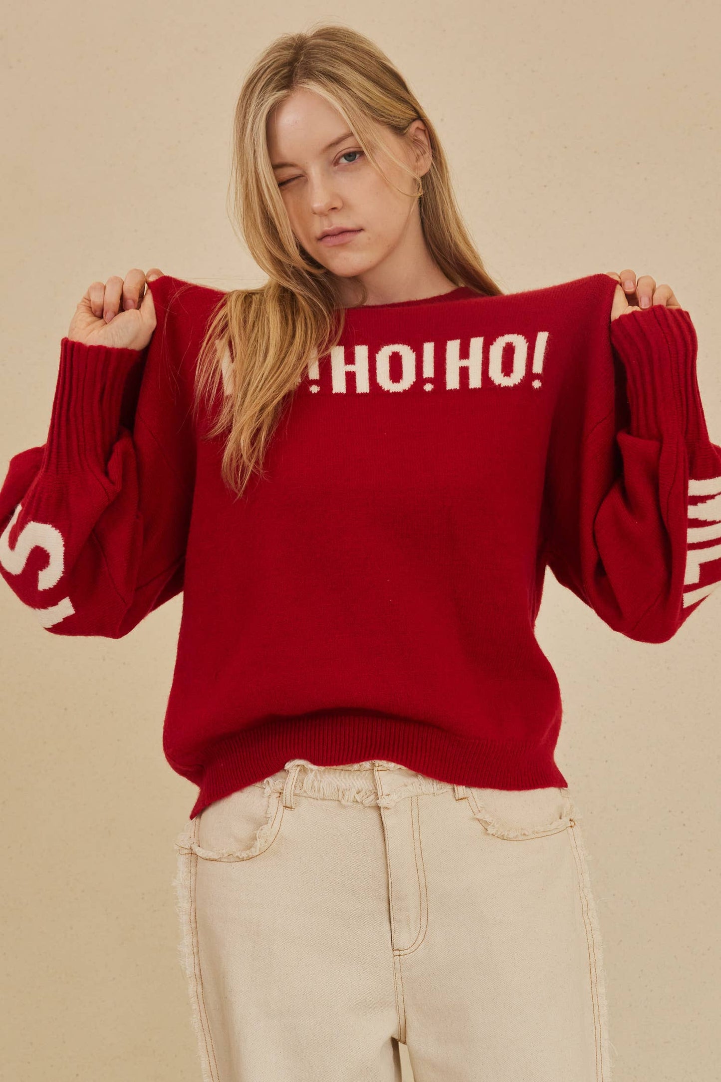 OVERSIZE Christmas Sweater with Lettering