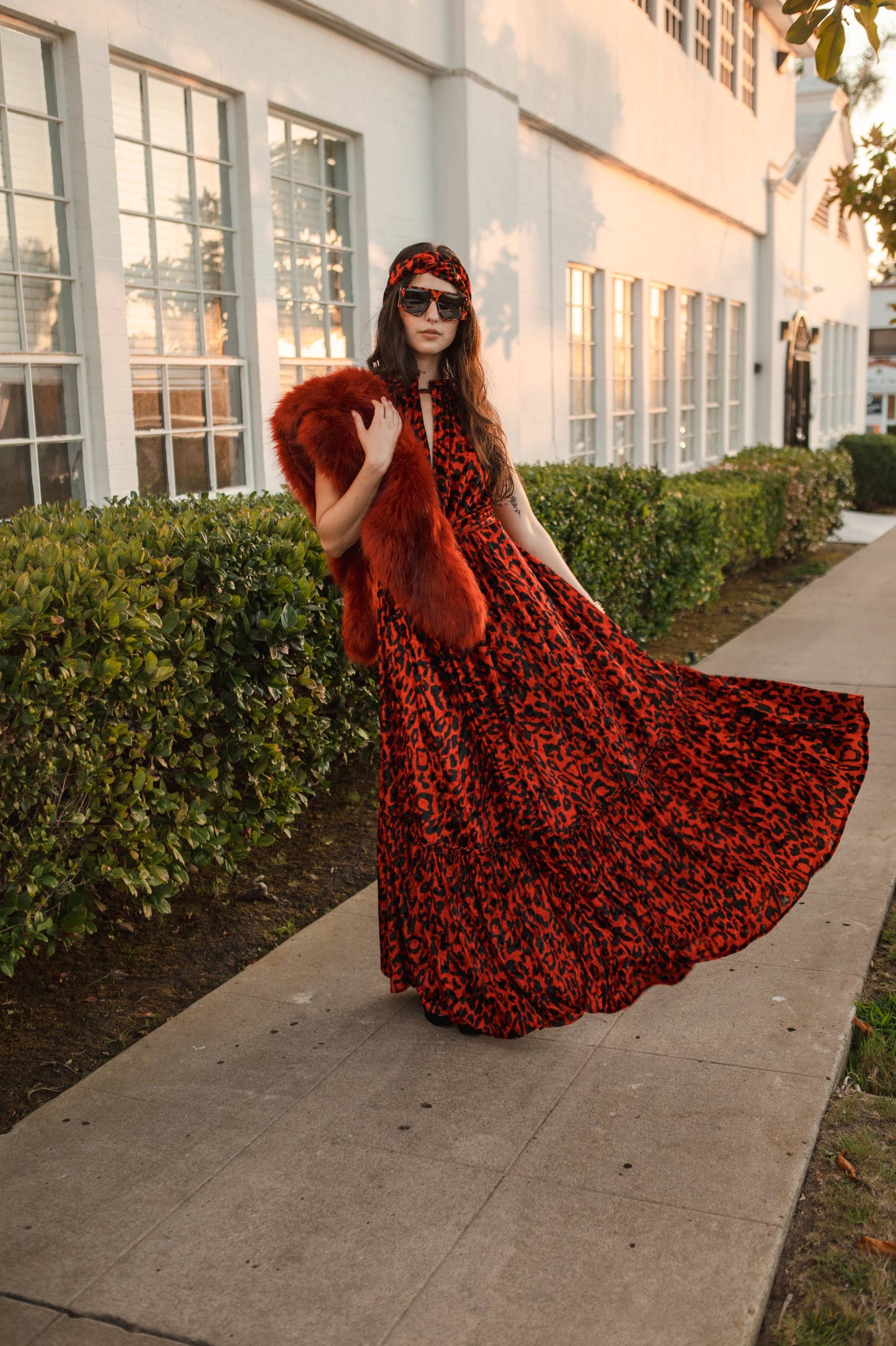 Vanya Rouge Maxi Dress