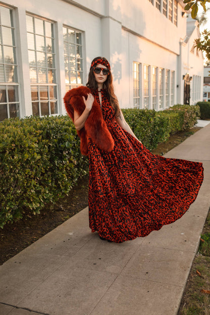 Vanya Rouge Maxi Dress