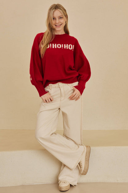 OVERSIZE Christmas Sweater with Lettering