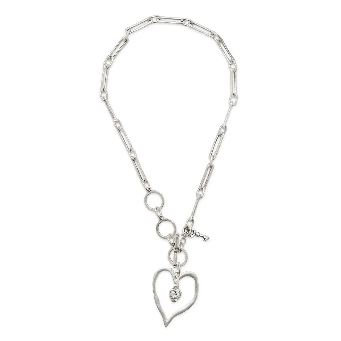 Heart Pewter Necklace