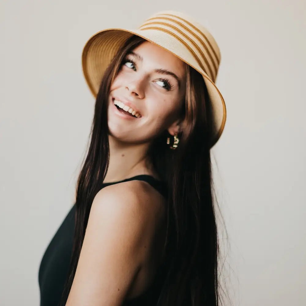 Adeline Straw Bucket Hat