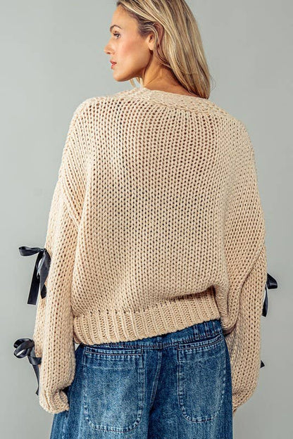 Bow Kissed Knit Cardigan