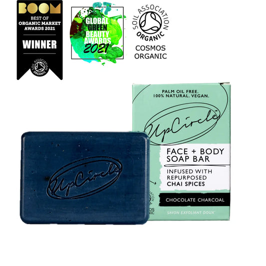 Eco, Natural + Vegan Cleansing Soap Bar - Chocolate Charcoal