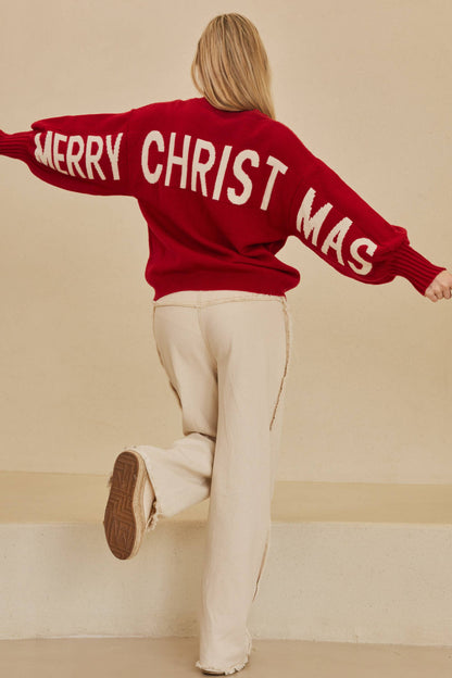 OVERSIZE Christmas Sweater with Lettering