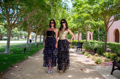 Amethyst Stars Tiered Maxi Skirt