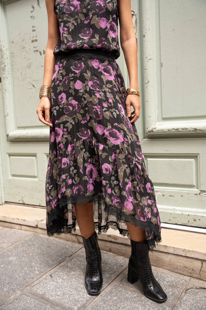 Floral top + skirt set