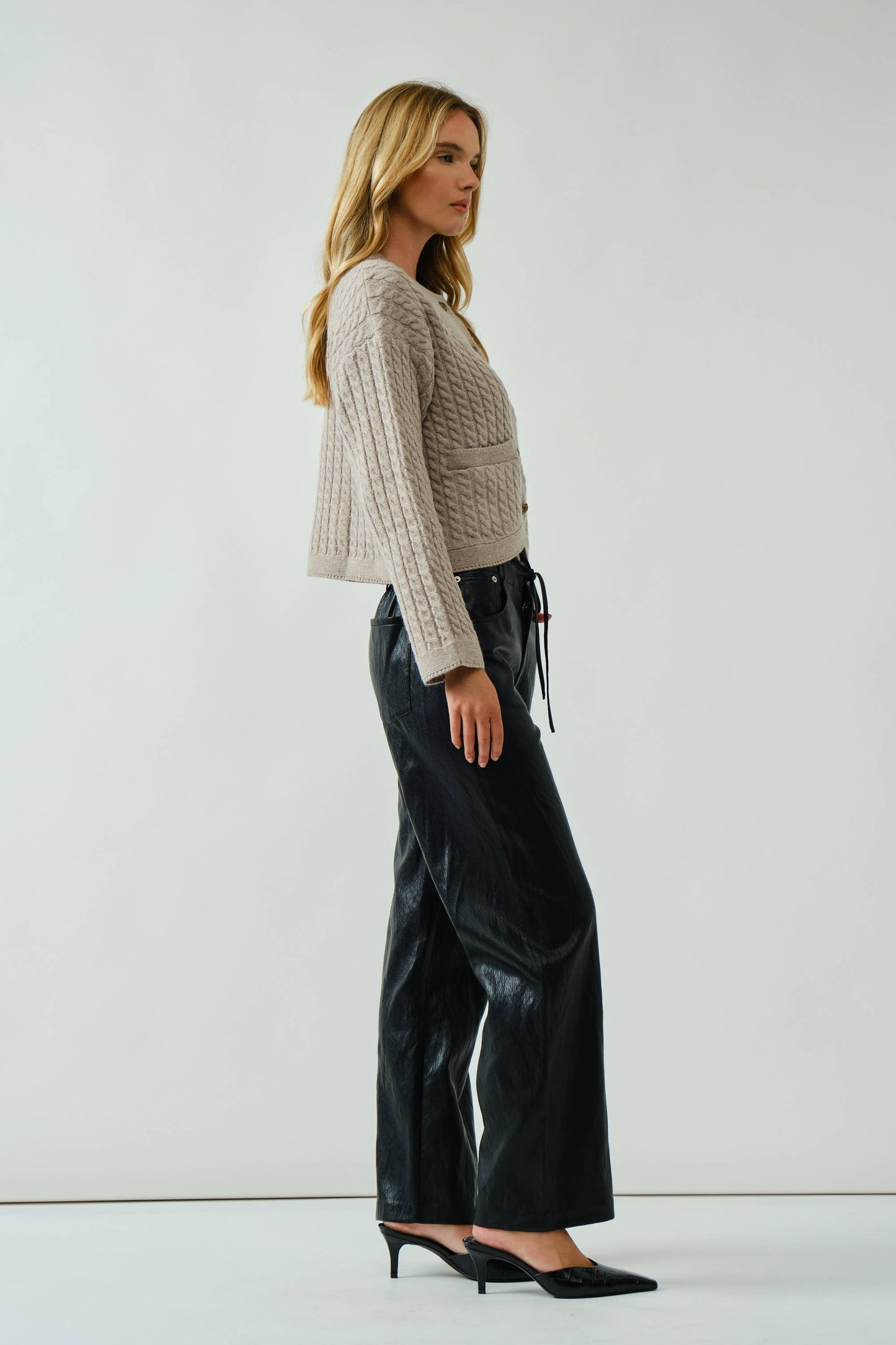 SUPER SOFT FAUX LEATHER STRAIGHT PANTS
