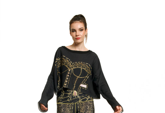Blouse T Mini-Black - Paper Dolls