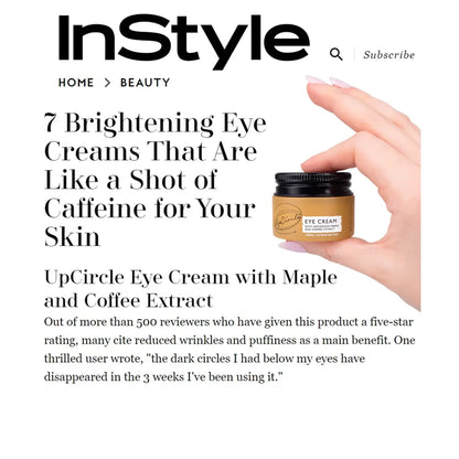 Eco Vegan Eye Cream with Cucumber, Hyaluronic Acid + Coffee