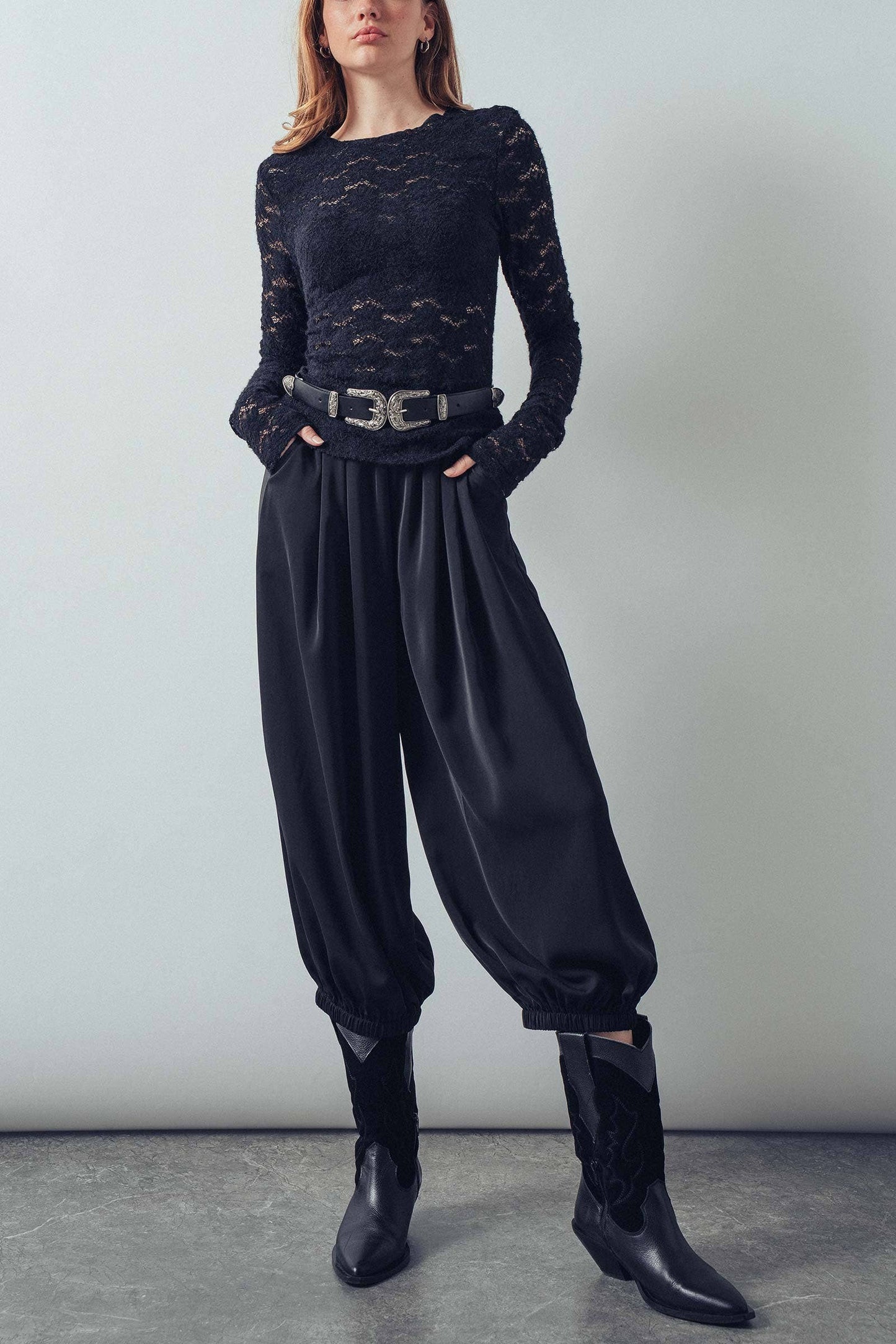 Boho Relaxed Fit Elastic Cuff Pants