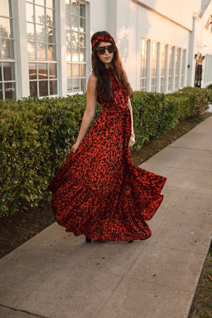 Vanya Rouge Maxi Dress