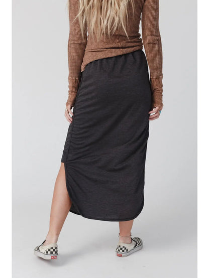 Drawstring Maxi Skirt