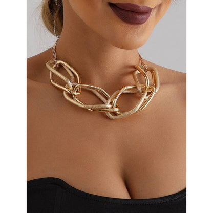 Gold  Geometric Chain Necklace