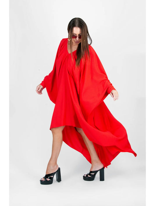 Red Maxi Long Kaftan
