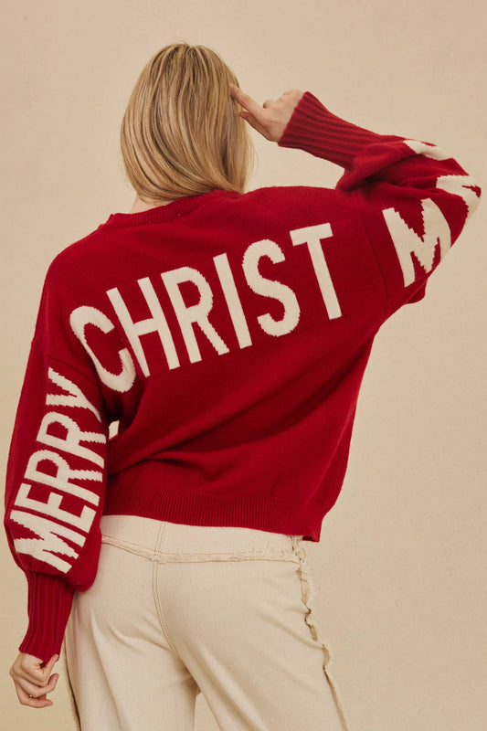 OVERSIZE Christmas Sweater with Lettering