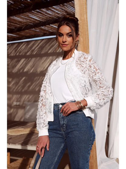 Lace Bomber Jacket