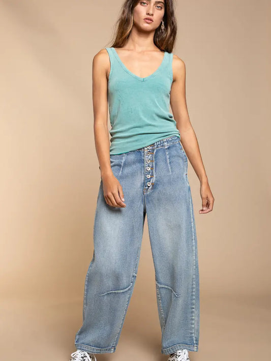 Denim Boyfriend Pants