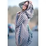 Shepherds Plaid Long Hooded Tunic