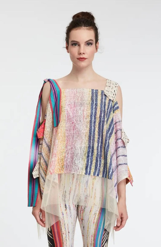 Red Hot- Shawl Blouse