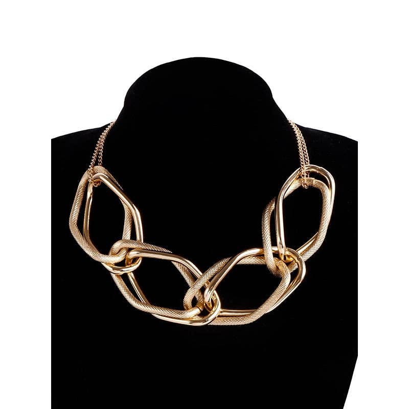 Gold  Geometric Chain Necklace