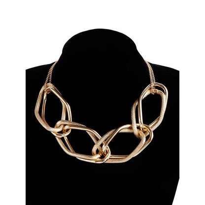Gold  Geometric Chain Necklace
