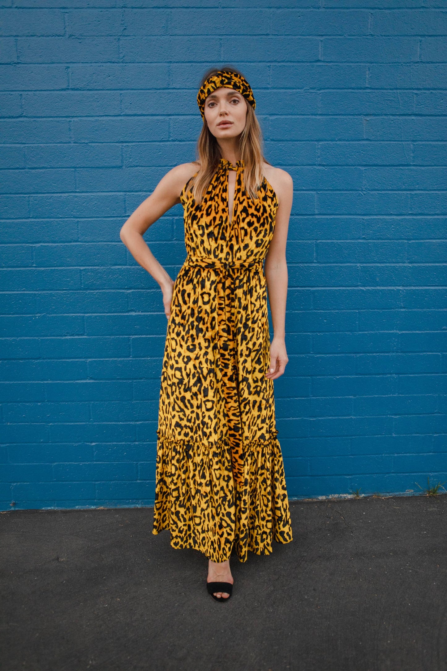Vanya Gold Maxi Dress