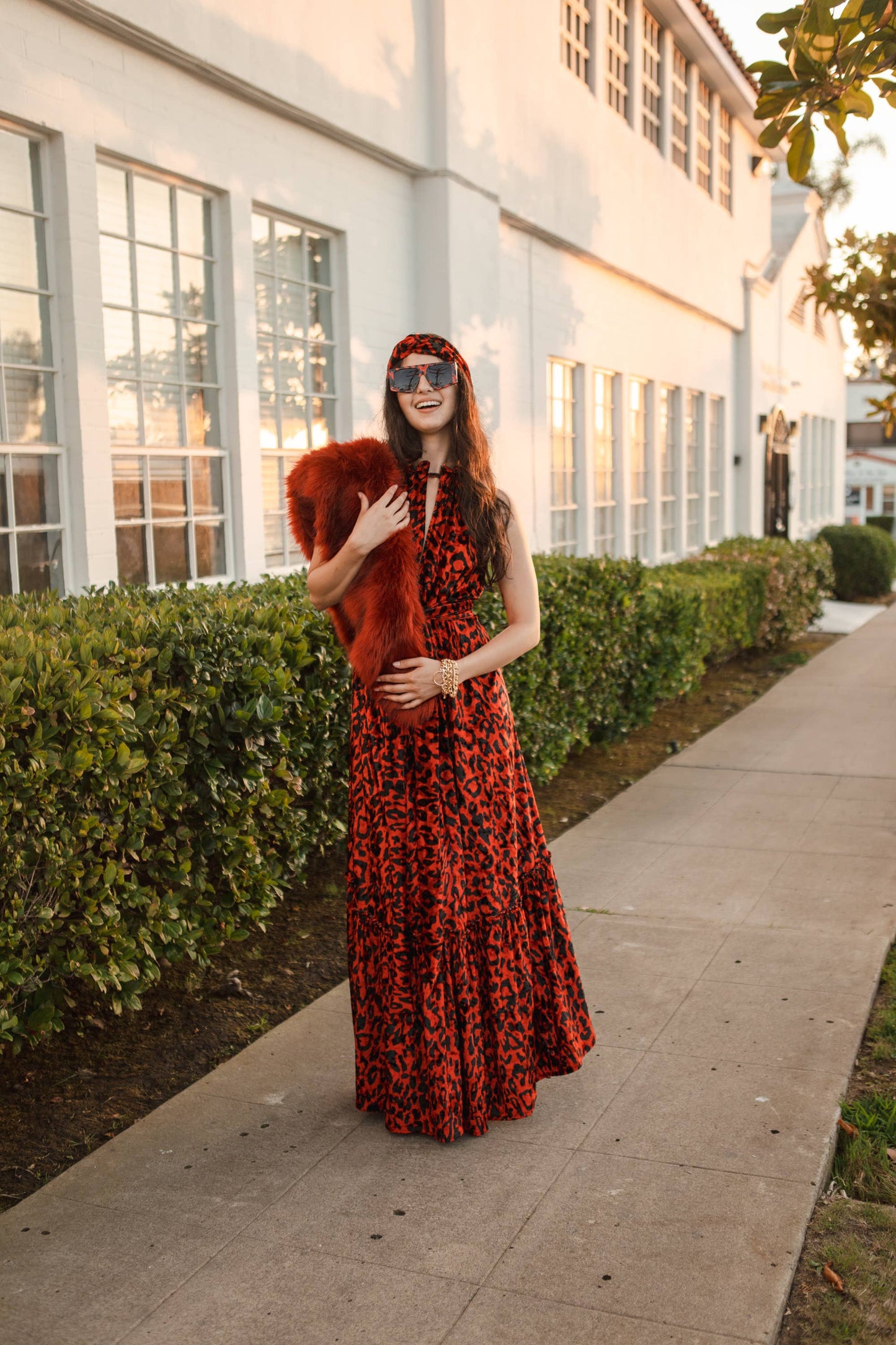 Vanya Rouge Maxi Dress
