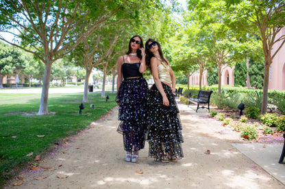 Amethyst Stars Tiered Maxi Skirt