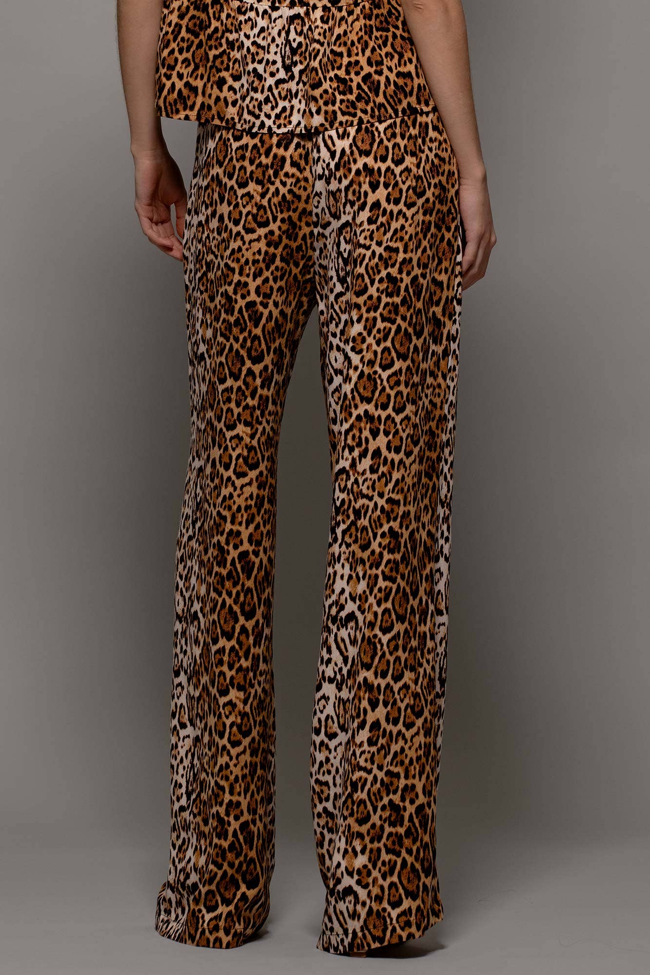 Leopard Print High-Waisted Palazzo Pants