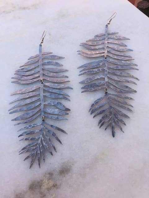 Silver Fern Earrings