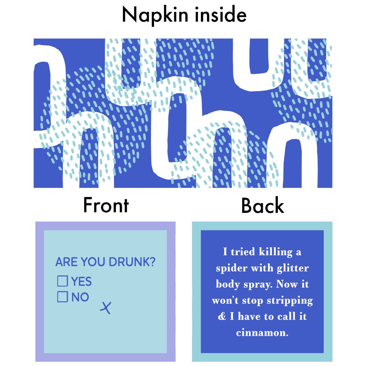 NAPKIN Mirror | Funny Party Gift | Cocktail Napkin