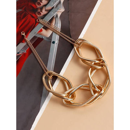 Gold  Geometric Chain Necklace